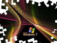 logo, abstraction, operating, Windows 7, system