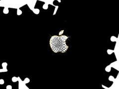 logo, Apple, shiny