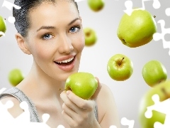 apples, Women, make-up