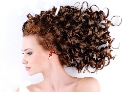 curls, Women, make-up