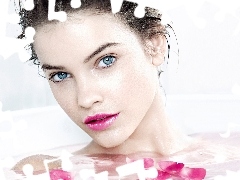 Women, flakes, Barbara Palvin, make-up