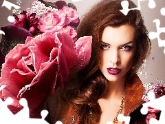 Flowers, Women, make-up