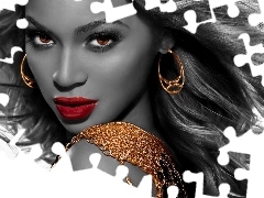 Beyonce Knowles, jewellery, make-up