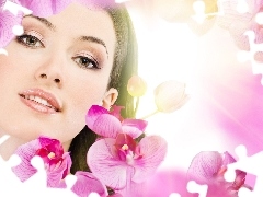 orchids, Women, make-up