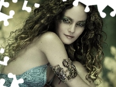 curls, Vanessa Paradis, make-up