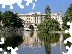 Pond - car, Park, palace, green