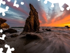 El Matador, California, rocks, Great Sunsets, sea