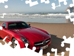 Beaches, Red, Mercedes SLS