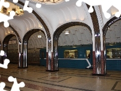 Russia, Station Mayakovsky, metro, Moscow