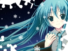 snow, Vocaloid, Miku Hatsune