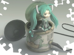 Miku Hatsune, Vocaloid, Anime, Manga, girl