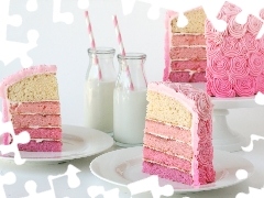 milk, Pink, Cake