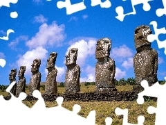 Easter Island, statues, Moai