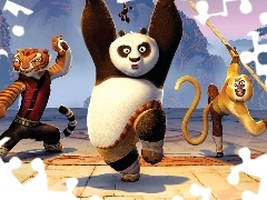 tiger, Monkey, dance, zpabda, Kung Fu Panda