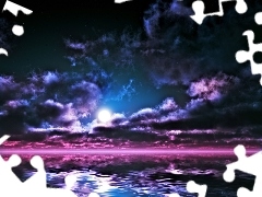 Sky, rouge, moon, purple