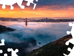 Most Golden Gate Bridge, California, The United States, Fog