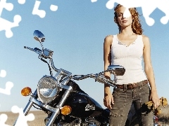 Josie Maran, motor-bike