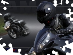 Motorcyclist, Yamaha YZF-R1, motor-bike