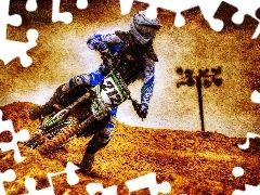 Motocross, a man, Motorbike