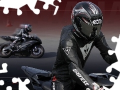 motor-bike, Yamaha YZF-R6, Motorcyclist