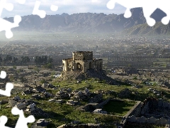 Afganistan, Town, Mountains, Kabul