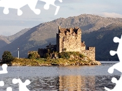 Scotland, water, Mountains, Eilean Donan