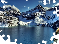 Mountains, lake, Ötztal, Alps