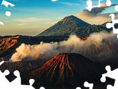 Mountains, indonesia, volcanoes