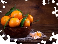 napkin, mandarin, bowl