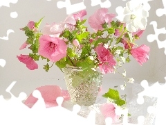 Vase, flowers, napkin, bouquet