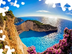 sea, sun, Zakynthos Island, Navagio Beach, Greece