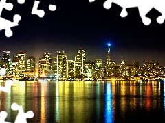 Night, panorama, New York