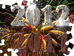 New, year, Artificial, Fires, numbers