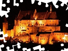 night, Luxembourg, Castle