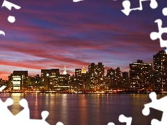 Night, Manhattan, Floodlit