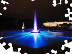 fountain, light, Night, color