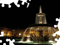 fountain, Night