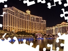 Hotel hall, Las Vegas, Night, Bellagio