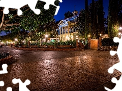 Town, Disneyland, California, Anaheim, USA, Night, HDR