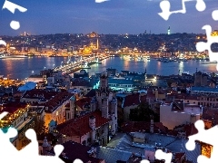 Night, Istanbul, panorama