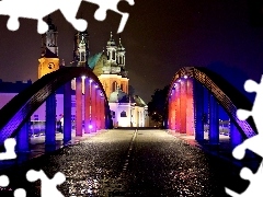 Cathedral of Poznan, Night, Poznań, Jordan Bridge