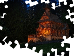 Church, Poland, Jaszczurowka, Night, chapel, Zakopane