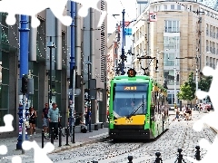 number, five, Poznan, tram, centre