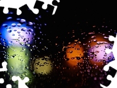 drops, color, objects, Rain