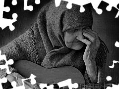 old woman, Guitar