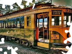 Old car, tram