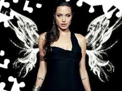 wings, Angelina Jolie, Openwork