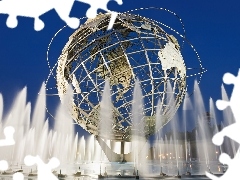 land, fountain, Planet