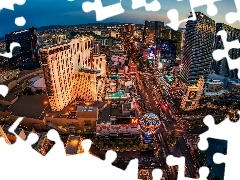 clouds, casino, town, skyscrapers, Las Vegas, panorama, Nevada