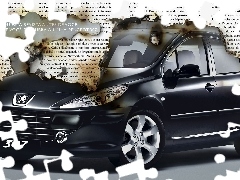 Peugeot, burnt, Paper, 307